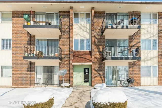 a front view of a building