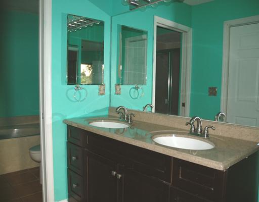 6347 Toulon Drive Boca Raton, FL 33433 - Photo 14 of 24 a bathroom with a granite countertop sink and a mirror