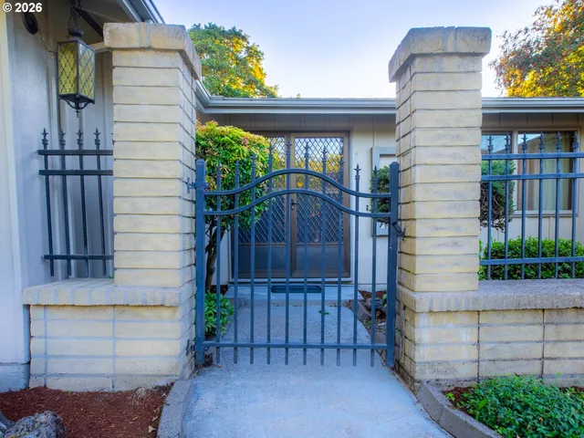a house view with a garden space