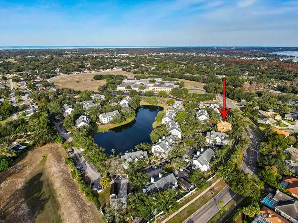 an aerial view of multiple house