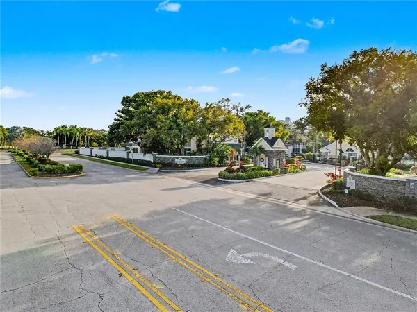 a view of street with slide
