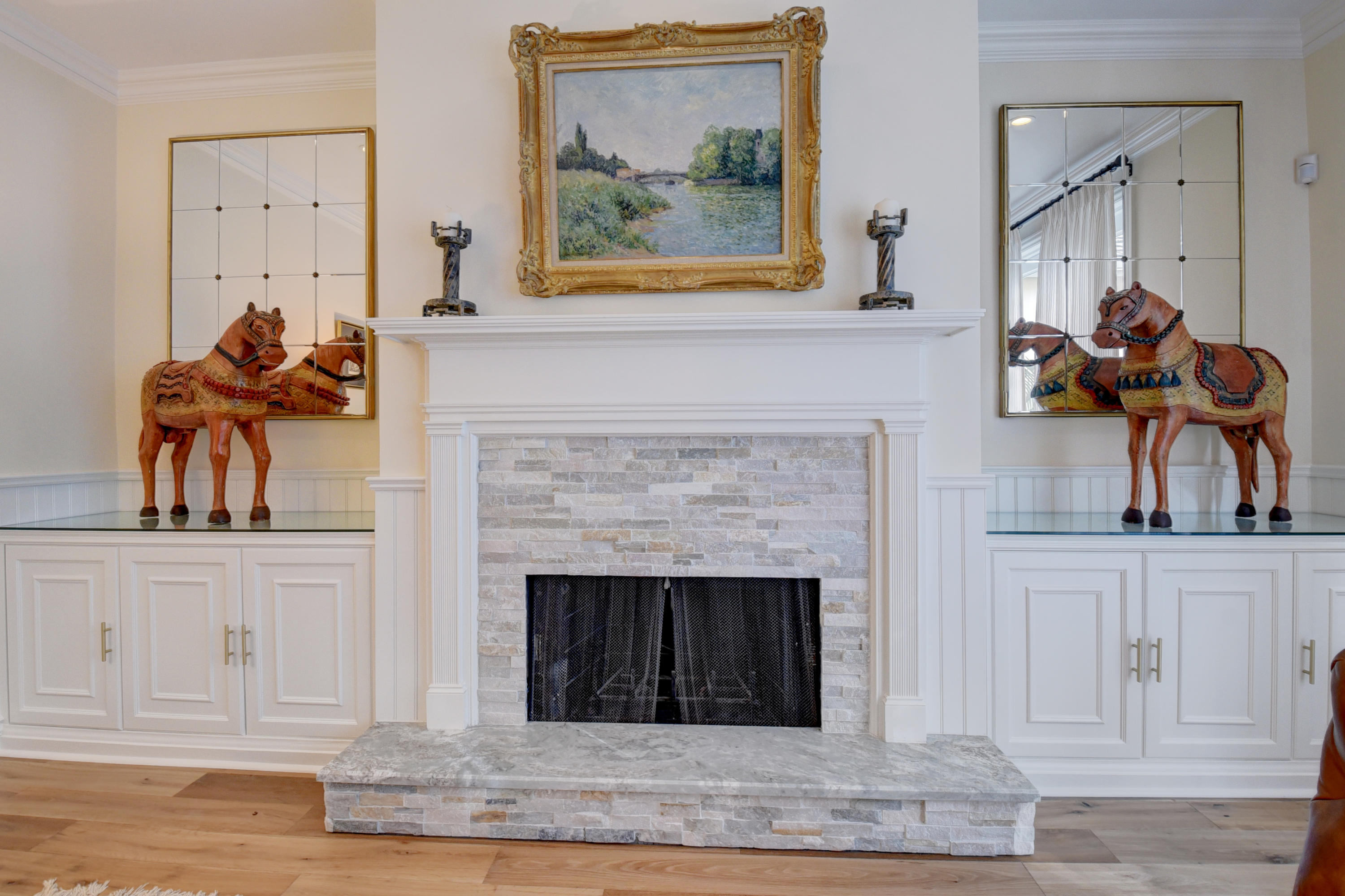4056 Northwest 57th Street Boca Raton, FL 33496 - Photo 5 of 22 Living Room Fireplace