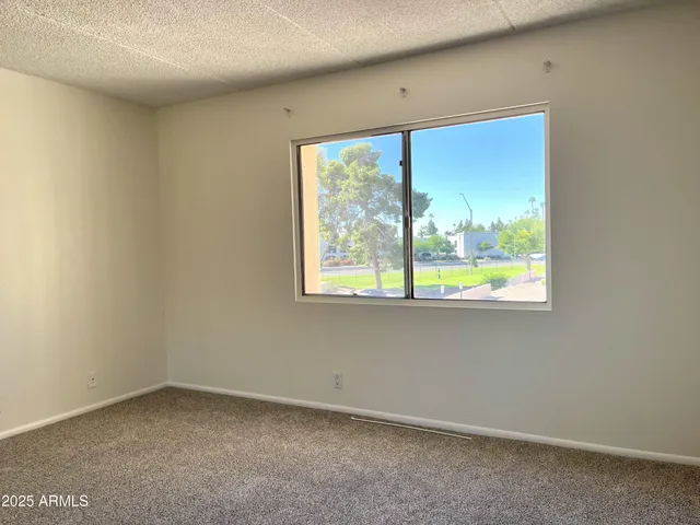 an empty room with a window