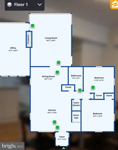 a view of an front door