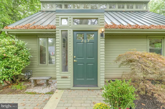 a view of a entrance door of the building
