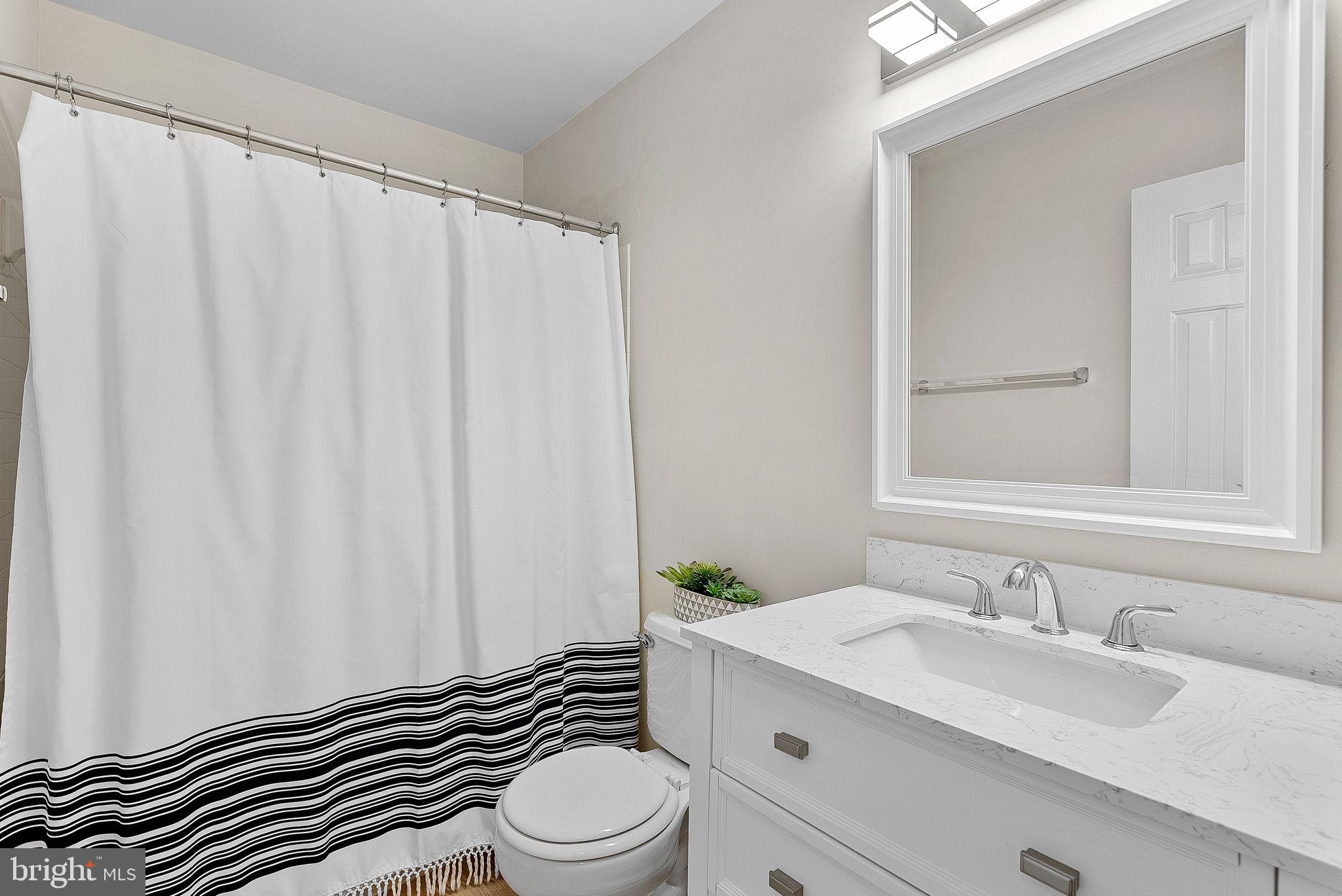 20392 Farmgate Terrace Ashburn, VA 20147 - Photo 37 of 62 a bathroom with a sink a toilet and shower curtain