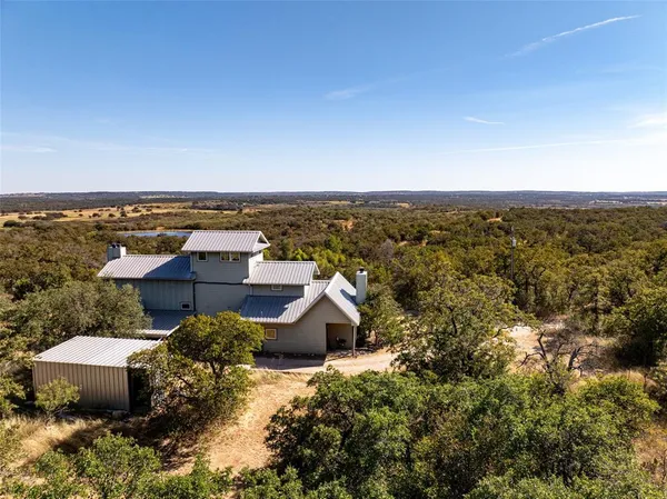 an aerial view of multiple house
