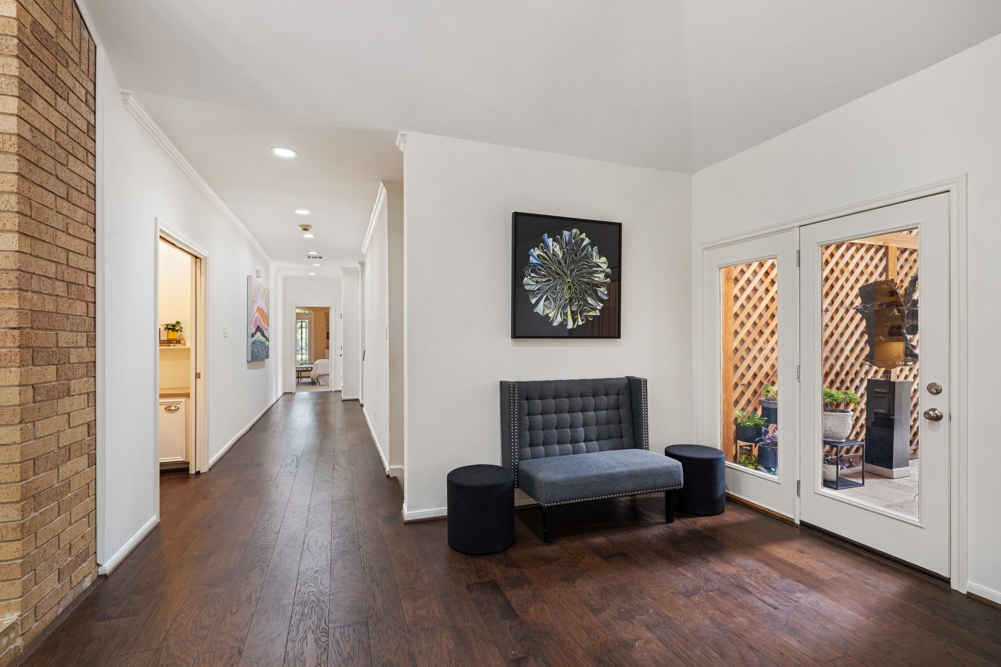7416 Kelving Street Houston, TX 77030 - Photo 16 of 35 a living room with furniture and a fireplace