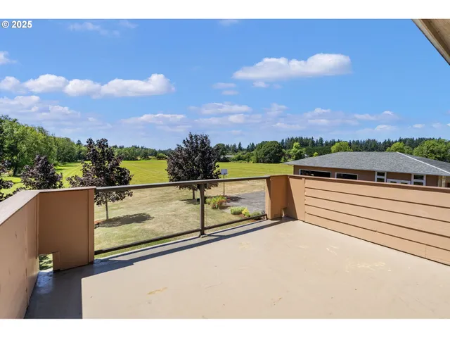 a view of city from balcony