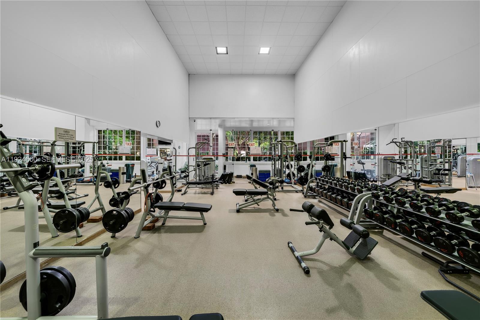 4000 Towerside Terrace, Unit 705 Miami, FL 33138 - Photo 39 of 42 a view of a room with gym equipment