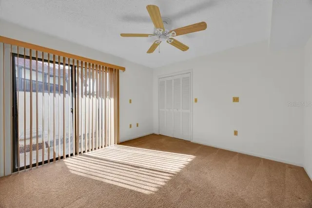 a view of a room with a window