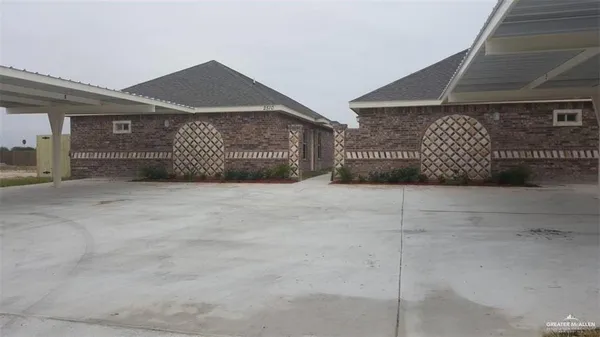 a view of a house with a outdoor space