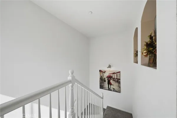 a view of a hallway with entryway