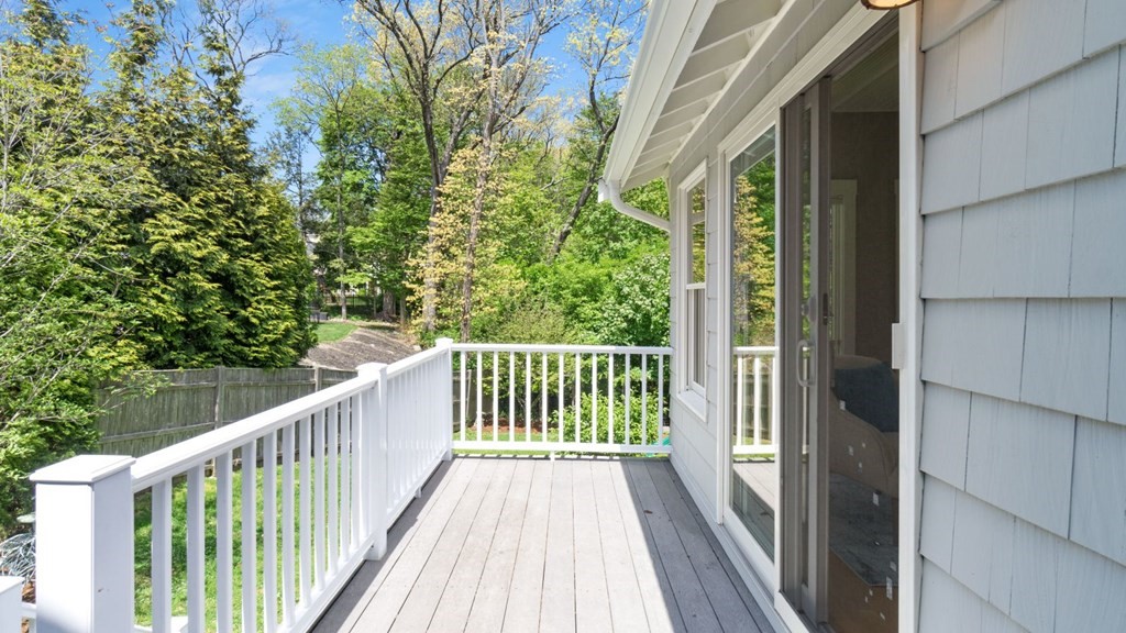 155 Marked Tree Road Needham, MA 02492 - Photo 33 of 34 a view of a balcony with wooden floor