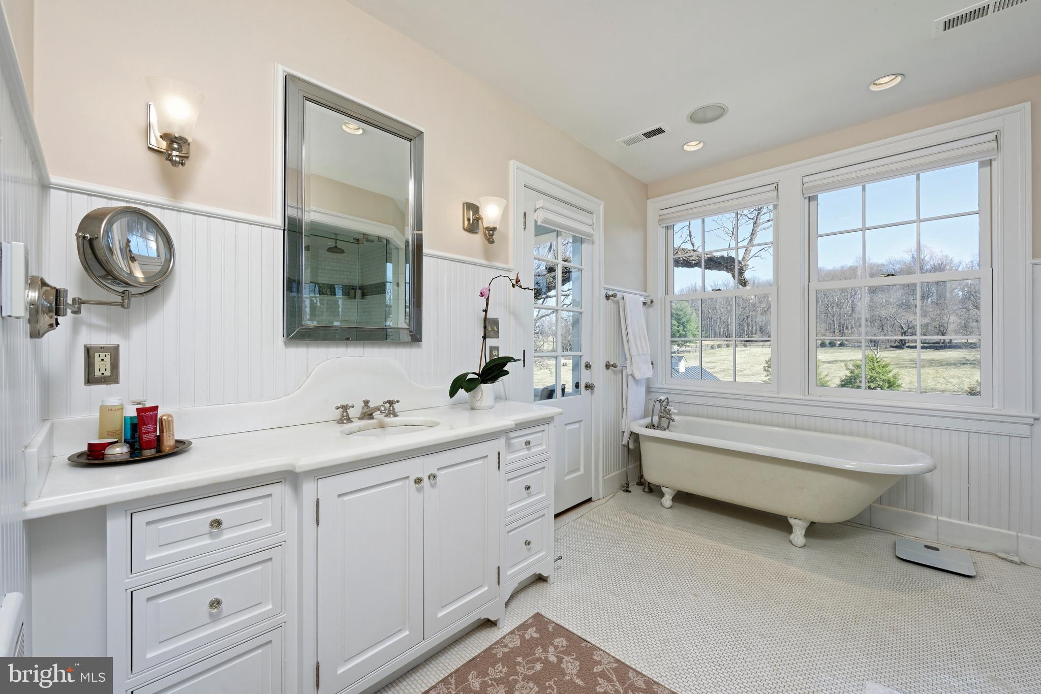 7064 Young Road The Plains, VA 20198 - Photo 26 of 89 a spacious bathroom with a double vanity sink and a large mirror