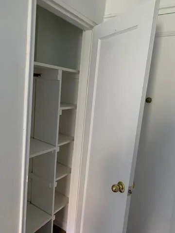 a close view of closet