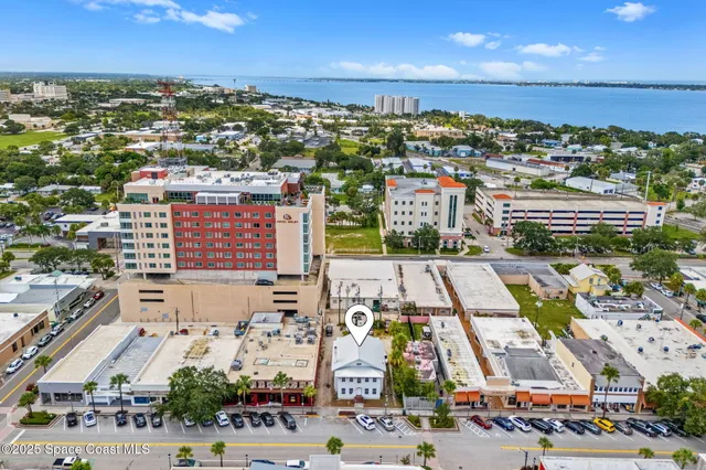 an aerial view of a city