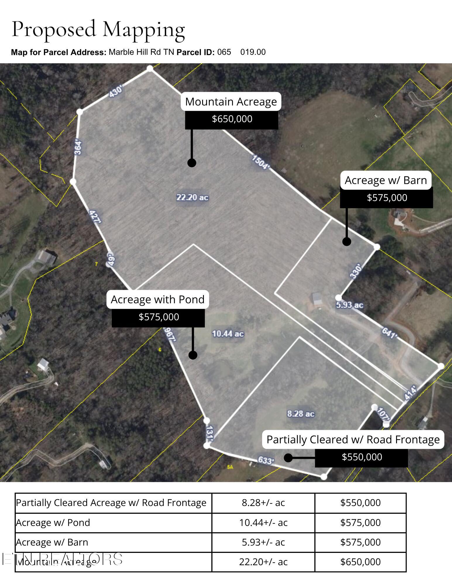 Marble Hill Road Friendsville, TN 37737 - Photo 25 of 25 Concept Plan for Acreage Tracts