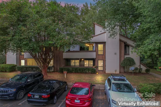 a car parked in front of a house