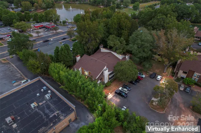 an aerial view of a city