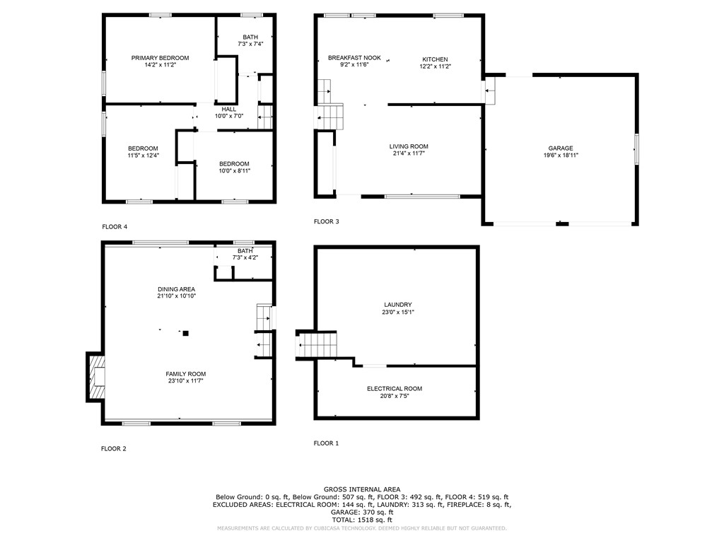 947 Copper Kettle Road Webster, NY 14580 - Photo 40 of 49 apx. measurements of all 4 levels