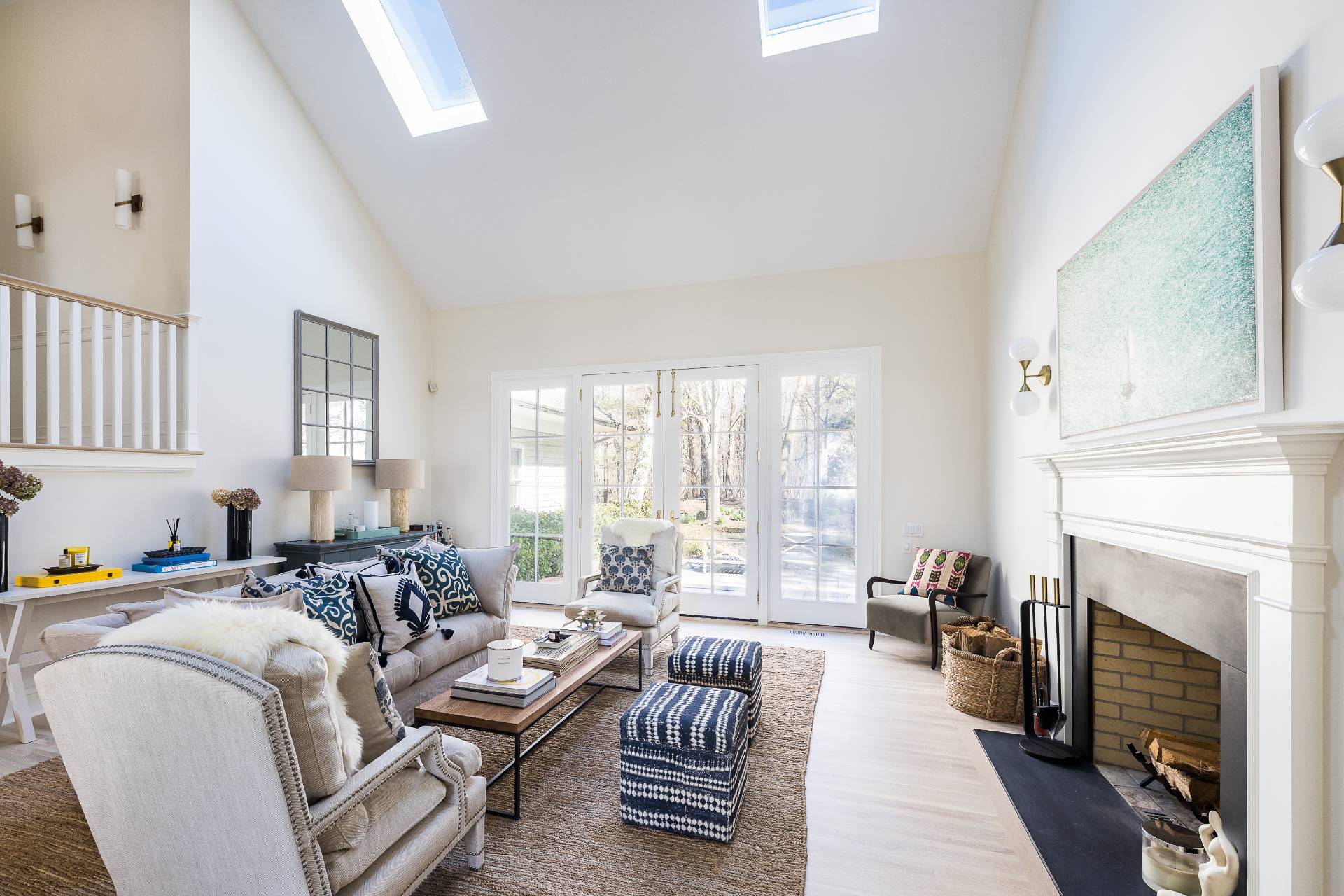 5 Mill Path Bridgehampton, NY 11963 - Photo 5 of 31 a living room with furniture and a fireplace