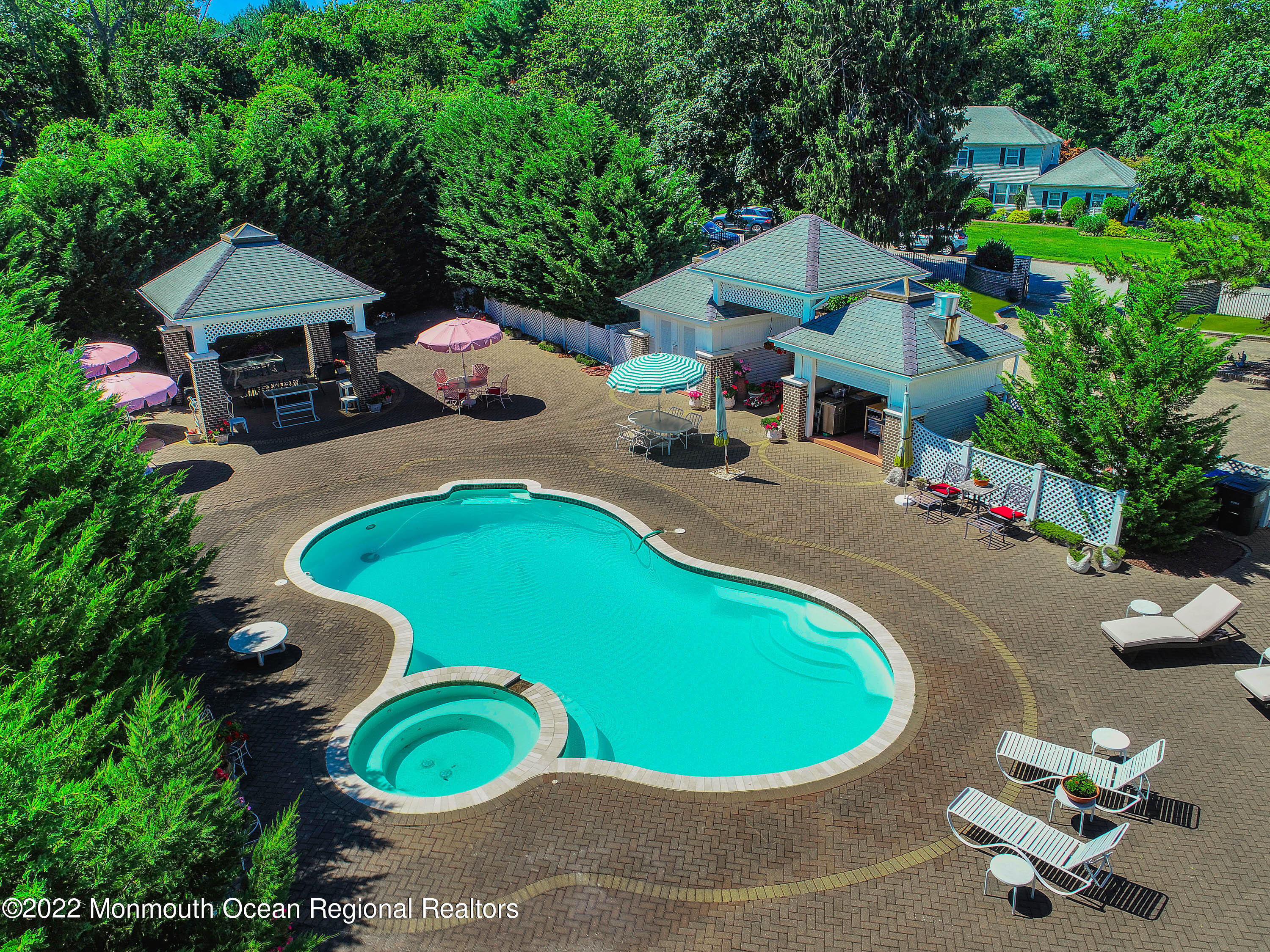 1903 Shadowbrook Drive Wall, NJ 07719 - Photo 5 of 74 an aerial view of a house with swimming pool and patio