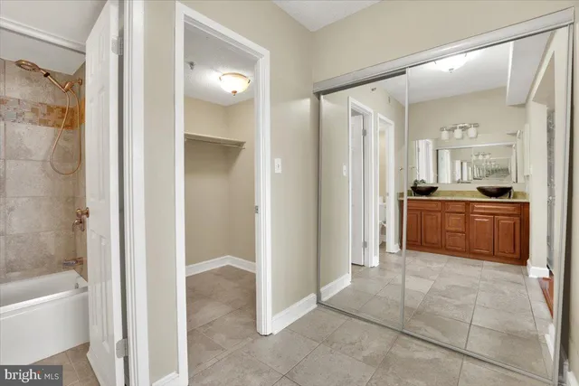 a view of a bathroom from a bathroom