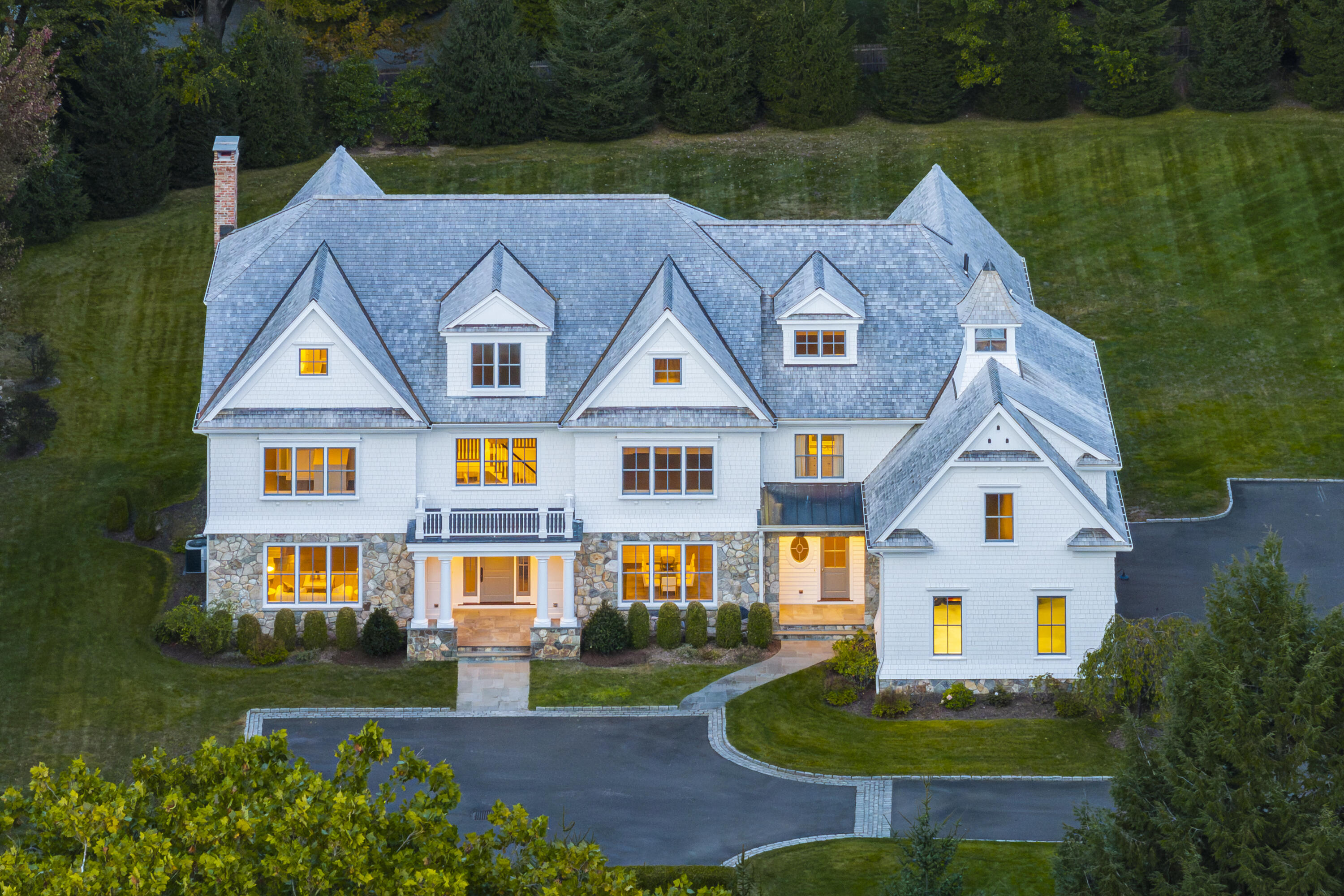 375 West Road New Canaan, CT 06840 - Photo 1 of 26 a aerial view of multiple houses