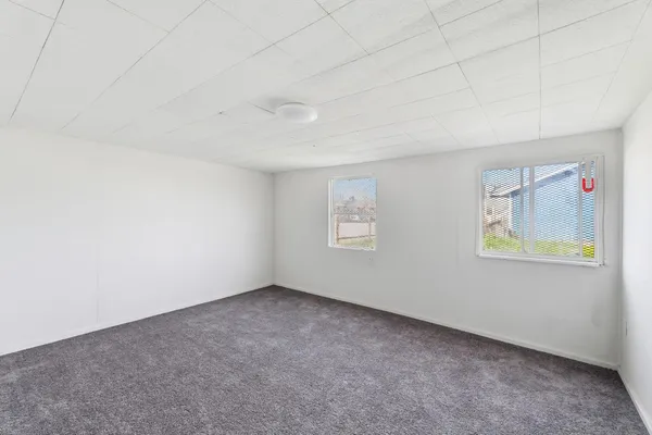 an empty room with a window