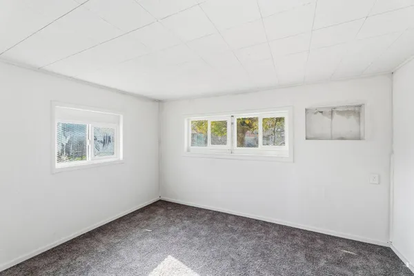 a view of a room with an empty space