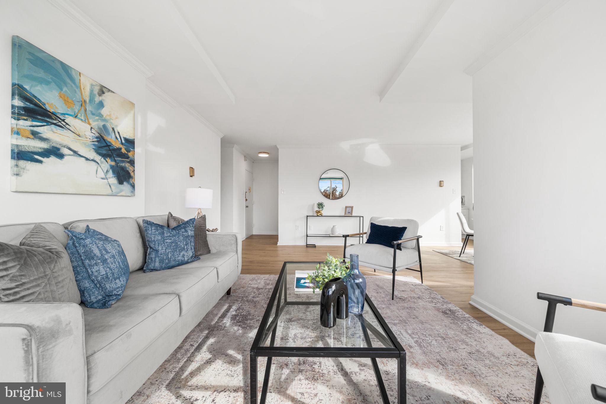 4000 Tunlaw Road Northwest, Unit 811 Washington, DC 20007 - Photo 15 of 33 Recessed ceilings provide volume and depth