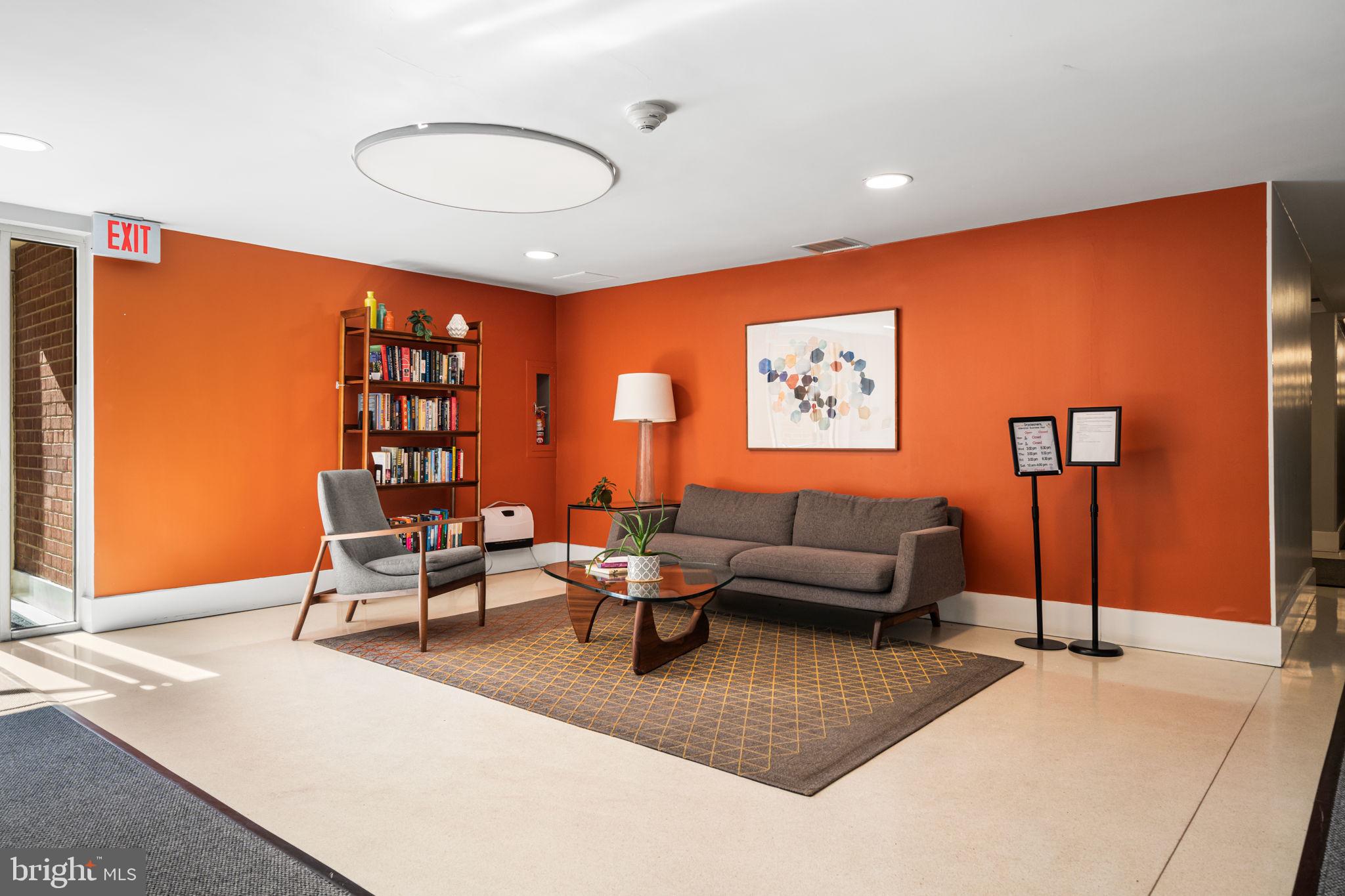 4000 Tunlaw Road Northwest, Unit 811 Washington, DC 20007 - Photo 26 of 33 Tasteful MCM furnishings throughout common spaces