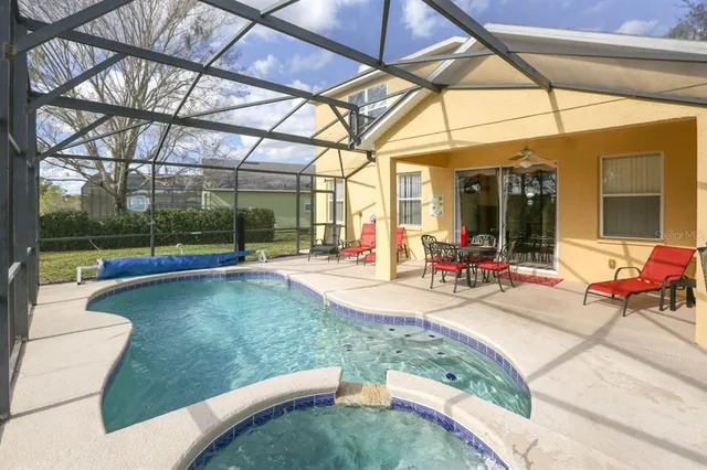 a view of a lake with a big yard