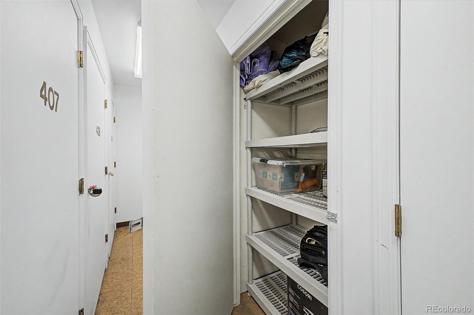 31270 John Wallace Road, Unit 412 Evergreen, CO 80439 - Photo 28 of 38 a view of walk in closet with clothes and shoes