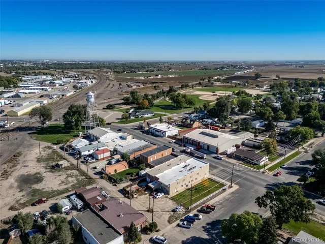 an aerial view of a city