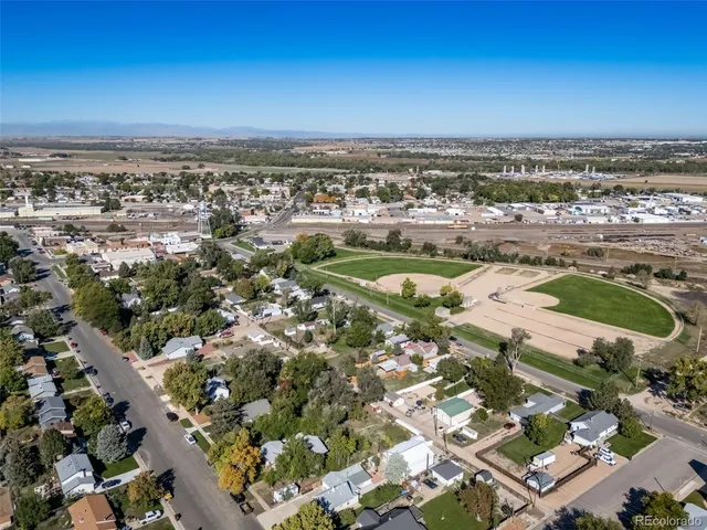 an aerial view of a city