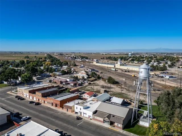 an aerial view of a city