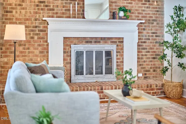 front view of a house with outdoor seating