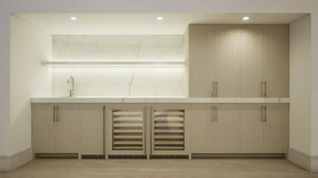 a close view of closet