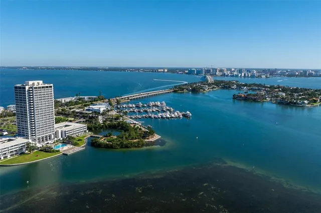 a view of a city with ocean view