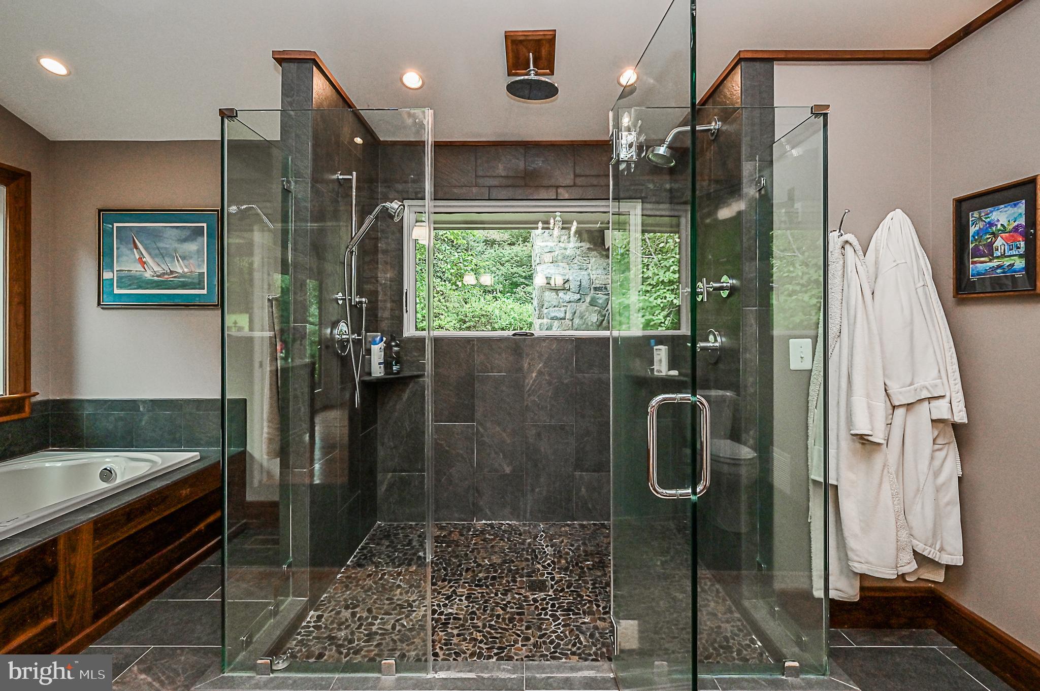 10600 Hunters Valley Road Vienna, VA 22181 - Photo 23 of 50 Oversized Walk-in Shower with Rain Shower Head