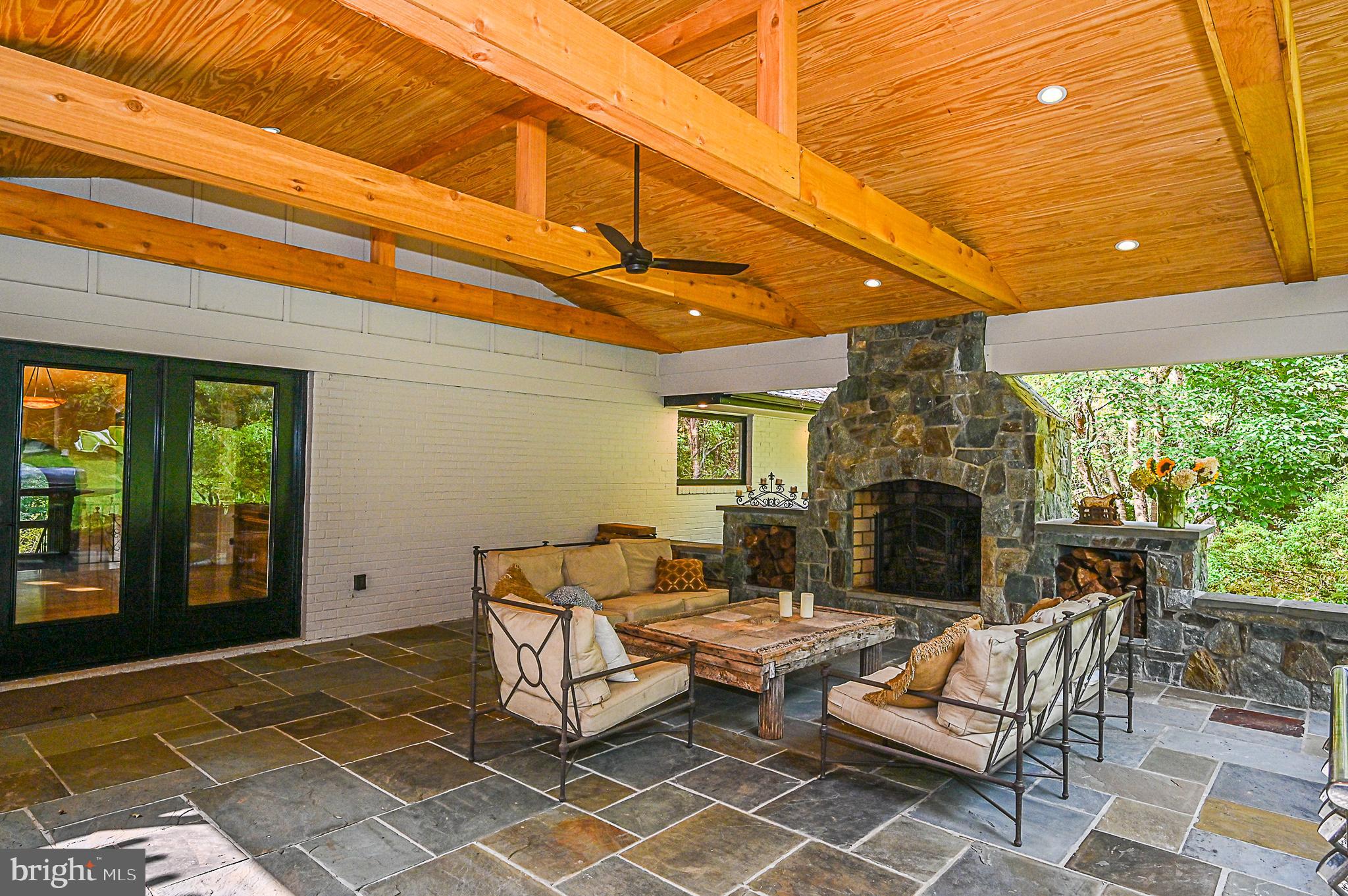 10600 Hunters Valley Road Vienna, VA 22181 - Photo 42 of 50 Cathedral & Beamed Ceilings in Covered Loggia
