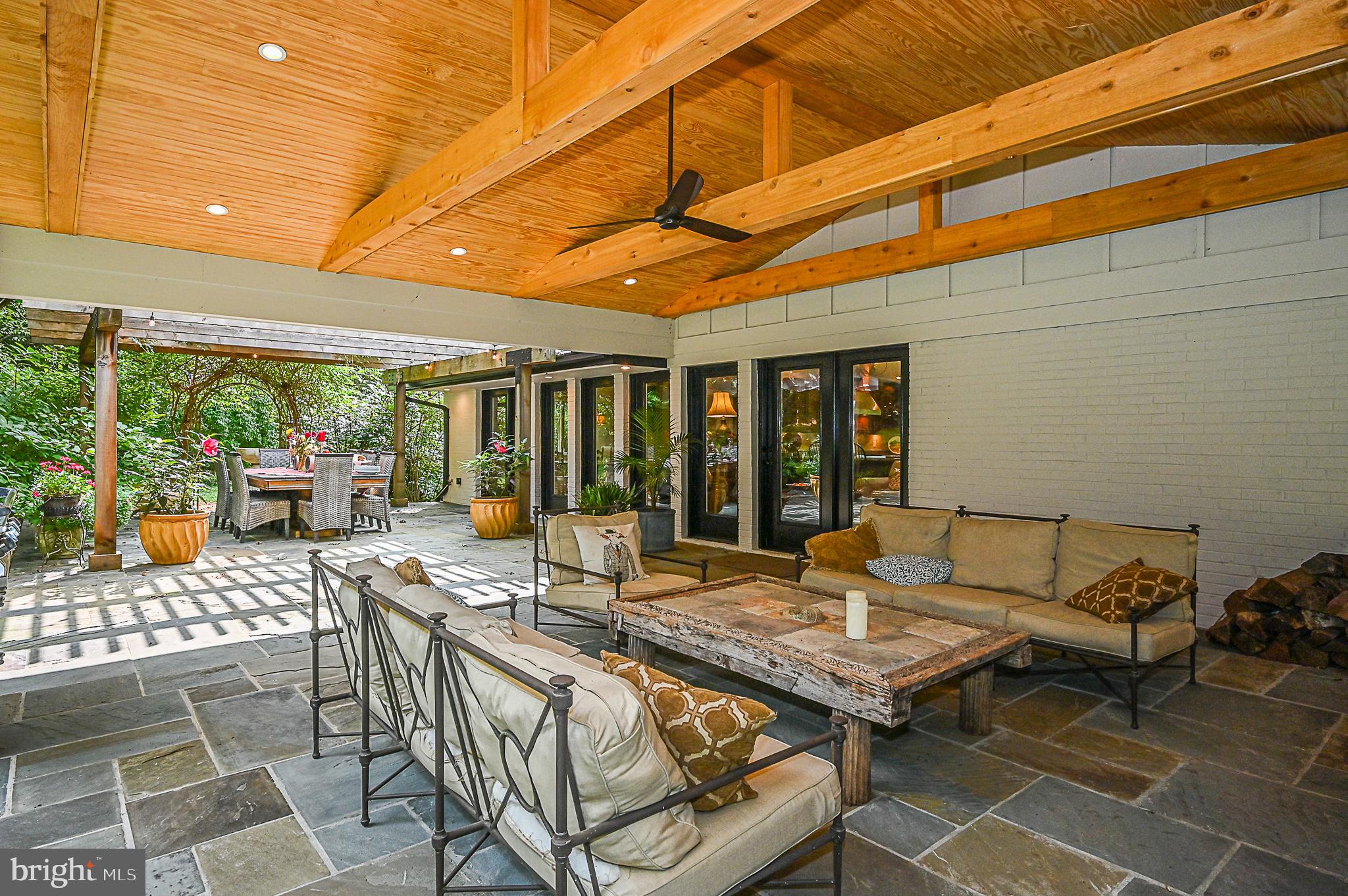 10600 Hunters Valley Road Vienna, VA 22181 - Photo 43 of 50 Large Ceiling Fan in Covered Loggia