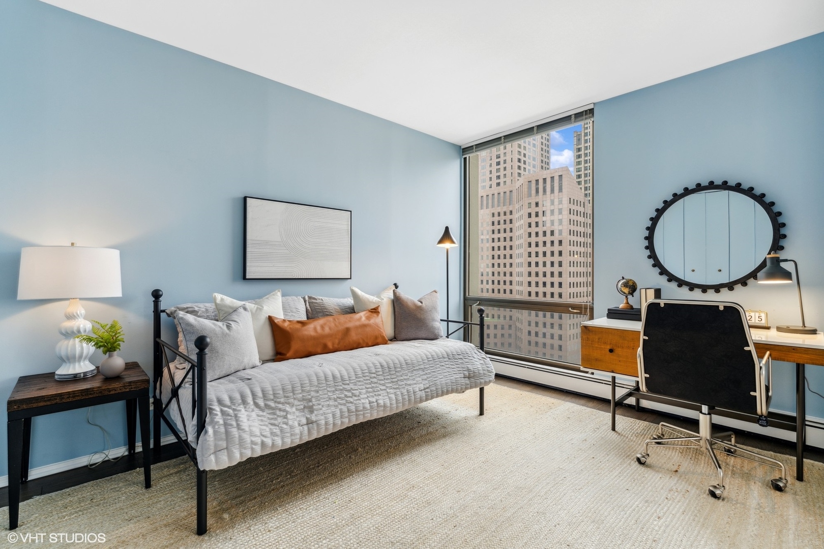 100 East Bellevue Place, Unit 18D Chicago, IL 60611 - Photo 14 of 24 a living room with furniture and a potted plant