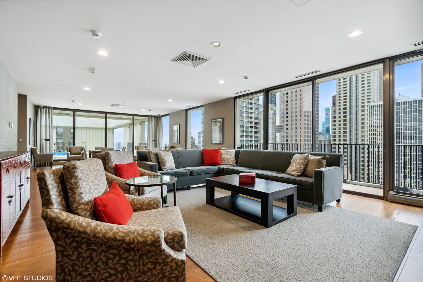 100 East Bellevue Place, Unit 18D Chicago, IL 60611 - Photo 22 of 24 a living room with furniture and a large window