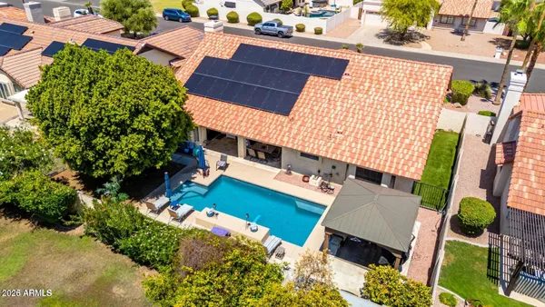 a view of yard from deck