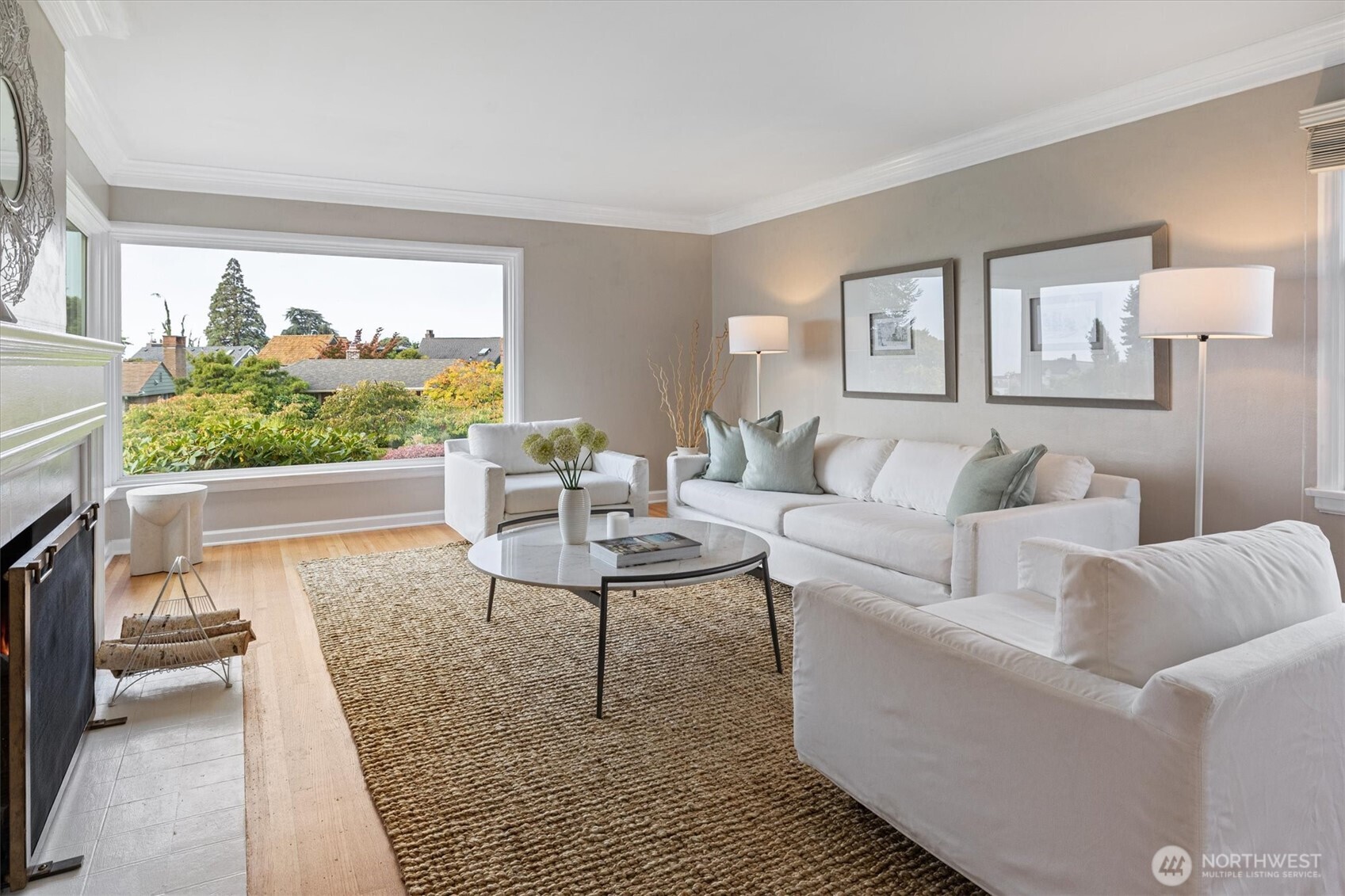1940 Edgemont Place West Seattle, WA 98199 - Photo 8 of 37 a living room with furniture and a large window
