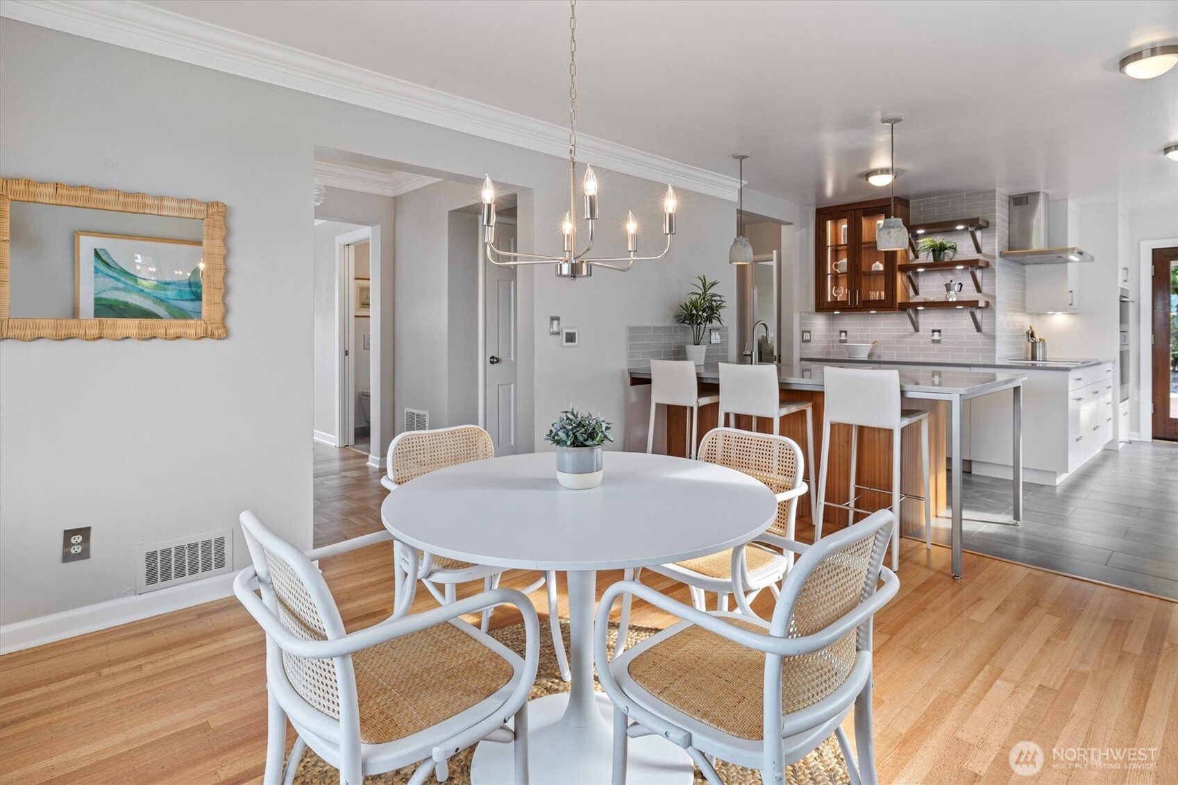 1940 Edgemont Place West Seattle, WA 98199 - Photo 9 of 37 a dining room with furniture and wooden floor