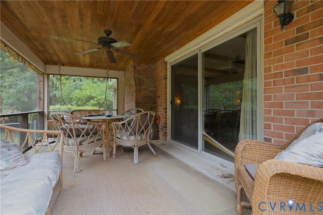 2500 Patricia Road Richmond, VA 23231 - Photo 23 of 34 Screened porch featuring a wood-finish ceiling, br